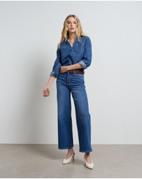 DRICOPER DENIM - Ash Denim Pop Over Shirt