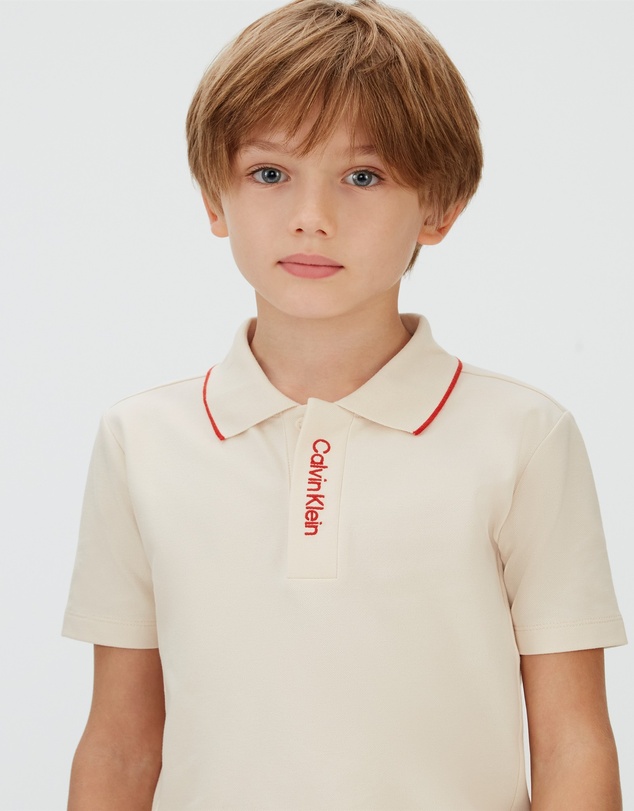 Calvin Klein Jeans - Boys Stretch Pique Tipping Polo Shirt