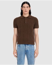 MM6 Maison Margiela - Cable 7G Knit Polo Shirt