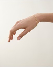 Najo - Mirage Yellow Gold Double Chain Bracelet (18.5cm+ext)