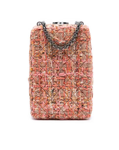 Pre-Loved by Azura Reborn - Pre-Loved CC Tweed Chain Vertical Box Crossbody