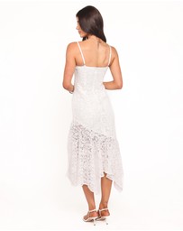 Petal & Pup - Lorde Midi Dress - White Lace Sequin