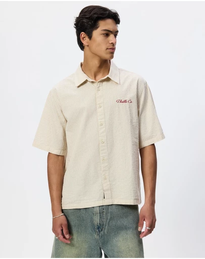 Thrills - Visions Box Crop Short Sleeve Shirt - ICONIC EXCLUSIVE