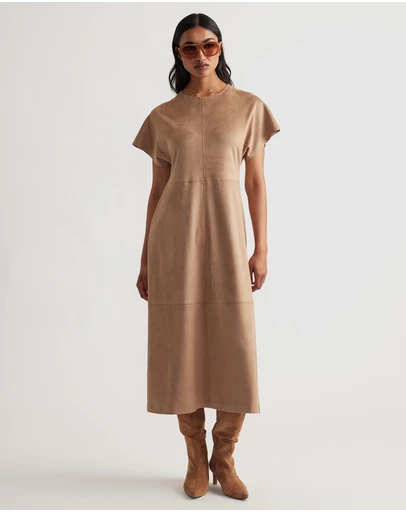Decjuba - Clara Suede Midi Dress