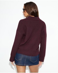 Dazie - Paris Weekend Knit Polo Jumper