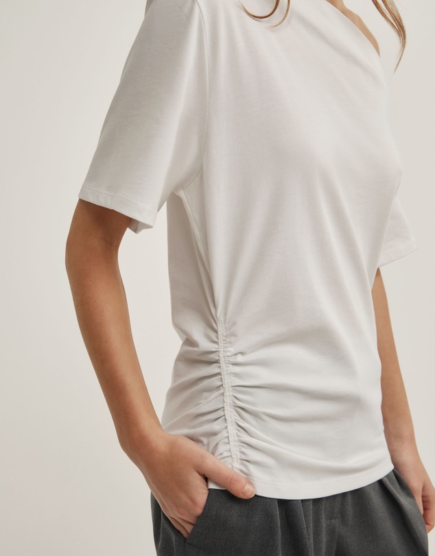Witchery - Ruched Asymmetric T-shirt