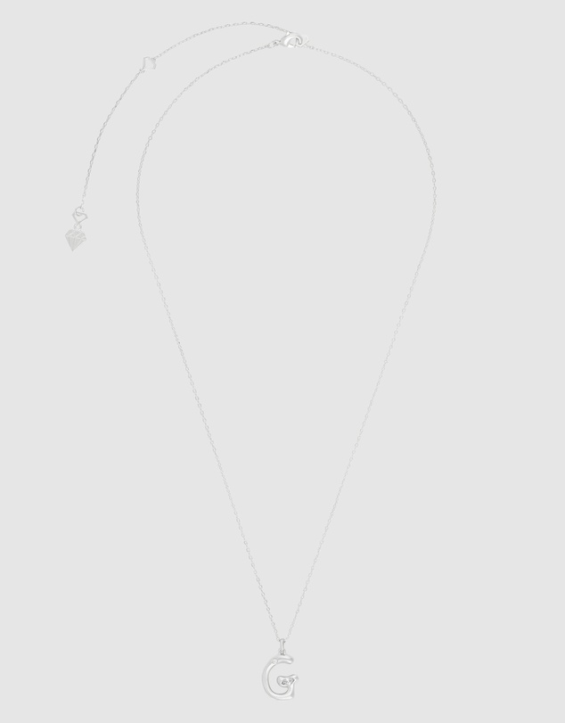Wanderlust + Co - Alphabet Bubble Silver Necklace - Letter G