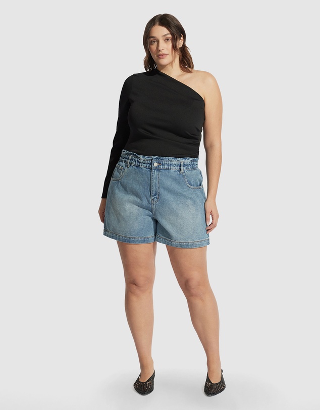 Decjuba - Tatiana Paperbag Denim Shorts