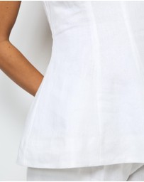 AERE - Bria Linen Top