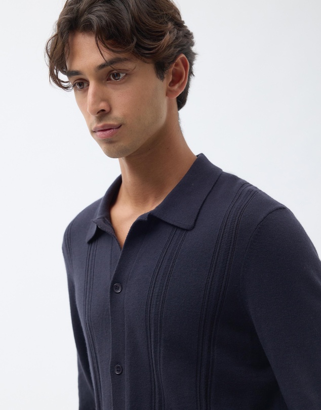 AERE - Silk Blend Textured Knit Shirt