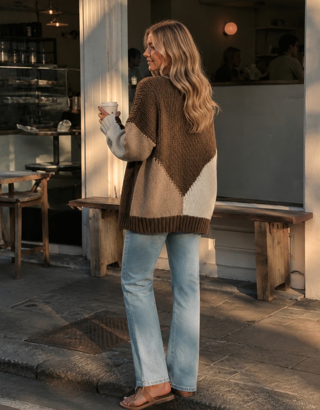 Esther & Co - Felisha Knit - Cream Multi