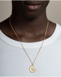 Dower & Hall - Men's 'Overcome and Thrive' Pegasus Talisman Necklace In Gold Vermeil