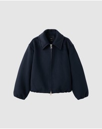 M.N.G - Wool Jacket With Shirt Collar