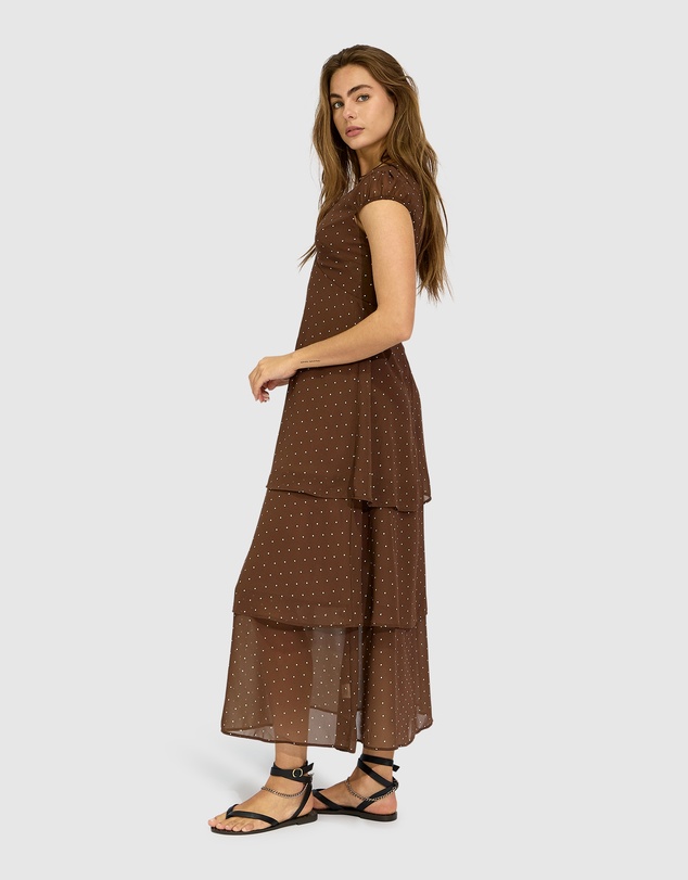Belle & Bloom - Falling For You Tiered Frill Maxi Dress