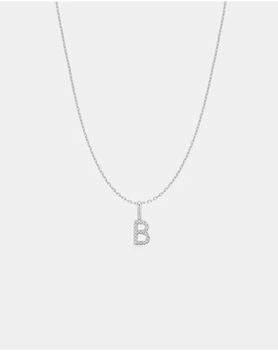 Ania Haie - Ania Haie Silver Letter B Initial Necklace