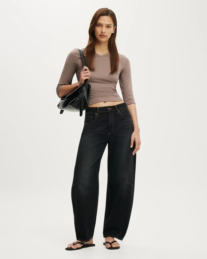 Cotton On - Mid Rise Barrel Jean