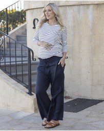 Angel Maternity - Leonie Maternity/ Nursing Stripe Top