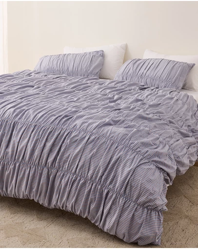 Sheet Society - Sofia Ruched Cotton Quilt Cover Set