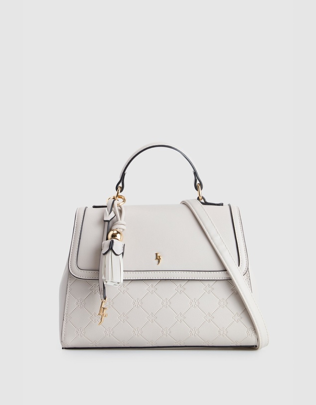 Laura Jones - Logo Emboss Top Handle Bag