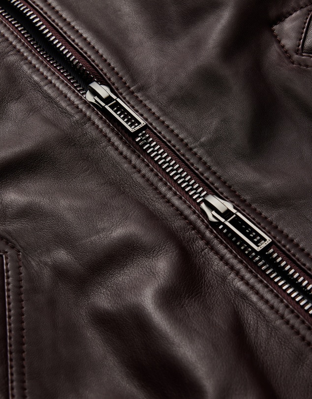 Calibre - Leather Bomber Jacket Wine