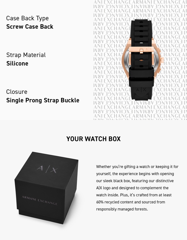 Armani Exchange - Black Chronograph Watch