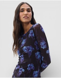 rag & bone - Yana Printed Mesh Long Sleeve Tee
