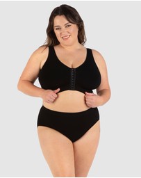 B Free Intimate Apparel - Full Bust Bamboo Padded Front Closure Wire Free Bra (E-F-G-H) Cup