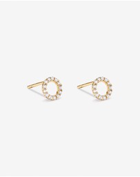 Michael Hill - Circle Necklace & Earring Set in 18kt Vermeil with Cubic Zirconia