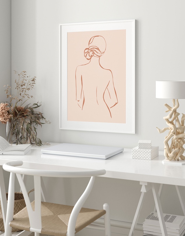 Olive et Oriel - Female Form IV Terracotta Art Print
