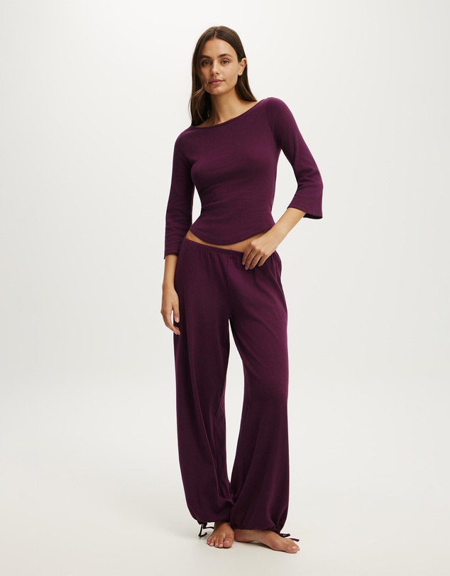 Cotton On Body - Dreamy Soft Pointelle 3/4 Long Sleeve Top