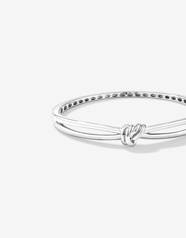 Michael Hill - Knot Split Band Oval Bangle in Sterling Silver