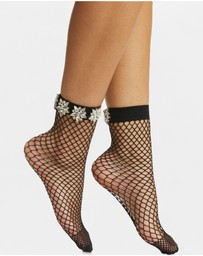 High Heel Jungle - Crystal Couture Fishnet Socks