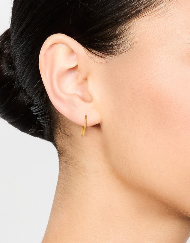 Lovisa - Gold Plated Surgical Steel Medium Sleeper Earrings 12 mm