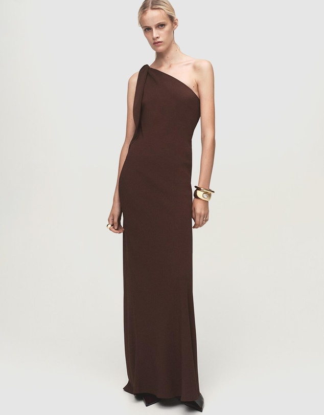 M.N.G - Asymmetrical Dress With Knot Strap
