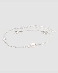 Georgini - Georgini Adagio Touch Of Sparkle Pearl Bracelet Silver 15cm + 4cm