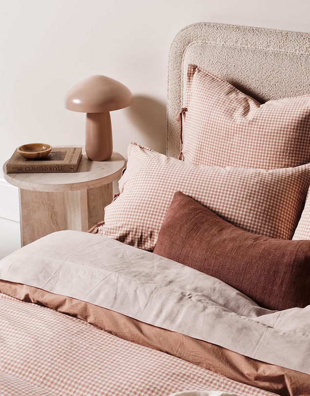 Aura Home - Mini Gingham Standard Pillowcase
