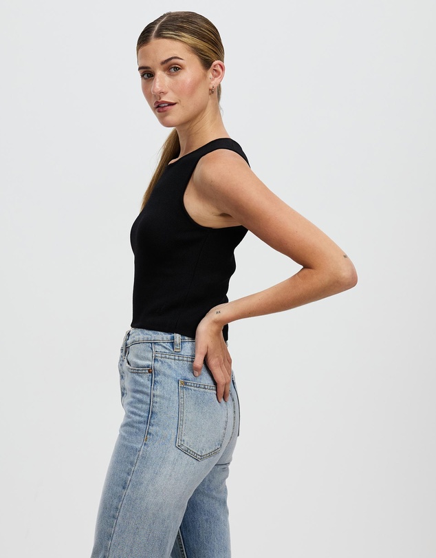DRICOPER DENIM - Cami Black Knit Top