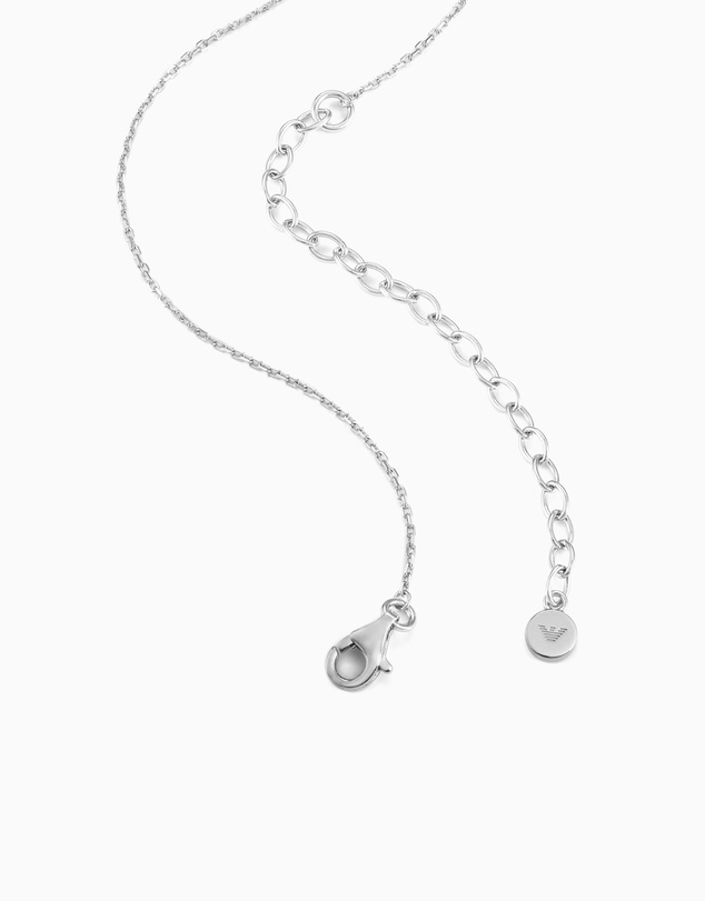 Emporio Armani - Silver Tone Pendant Necklace