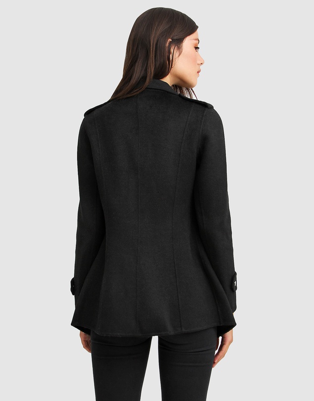 Belle & Bloom - Bad Girl Wool Blend Moto Coat