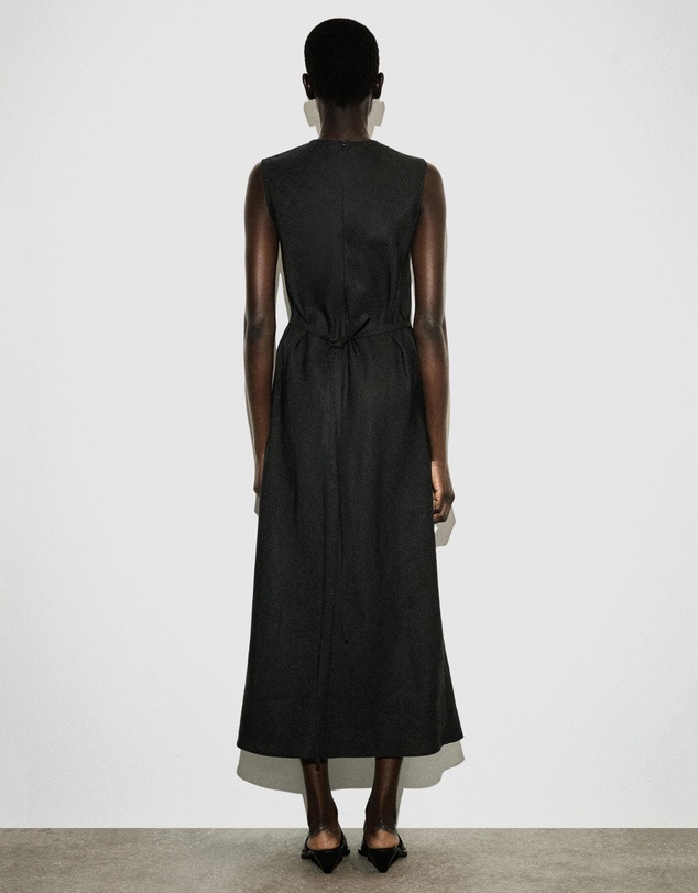 COS - Bias-Cut Linen-Blend Midi Dress