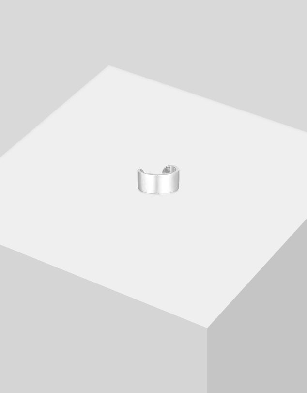 Kuzzoi - ICONIC EXCLUSIVE - Earrings Men Single Earcuff Basic Trend in 925 Sterling Silver