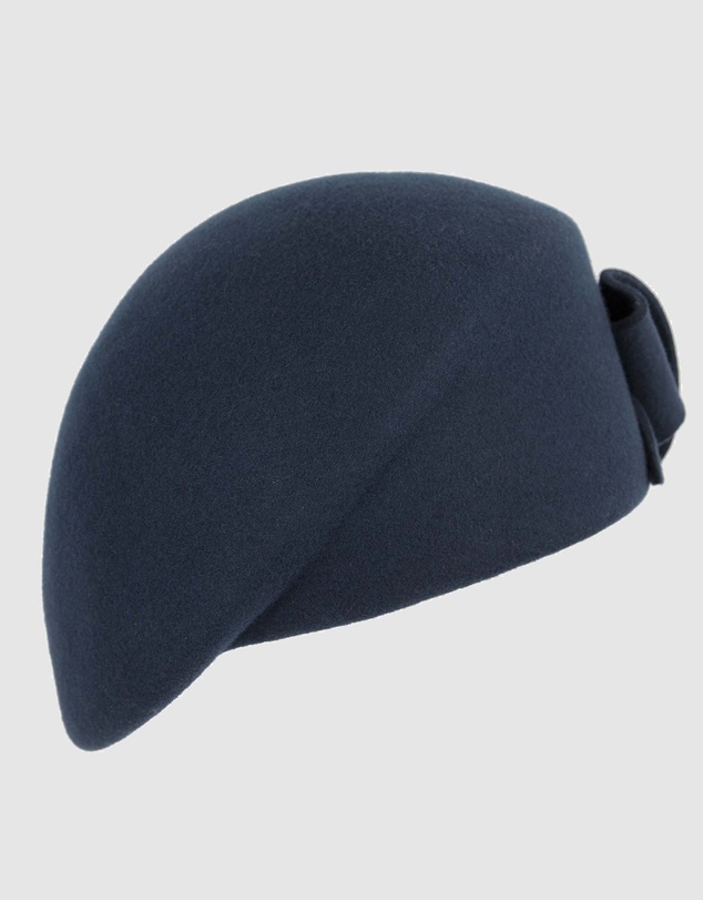 Max Alexander - Winter Navy Felt Beret Hat