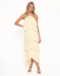 Petal & Pup - Jonia Halterneck Maxi Dress - Butter Yellow