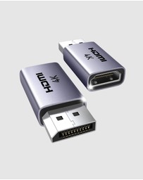 Ugreen - UGREEN DisplayPort to HDMI 4K Adapter 2 Pack Aluminium Housing Plug and Play Black