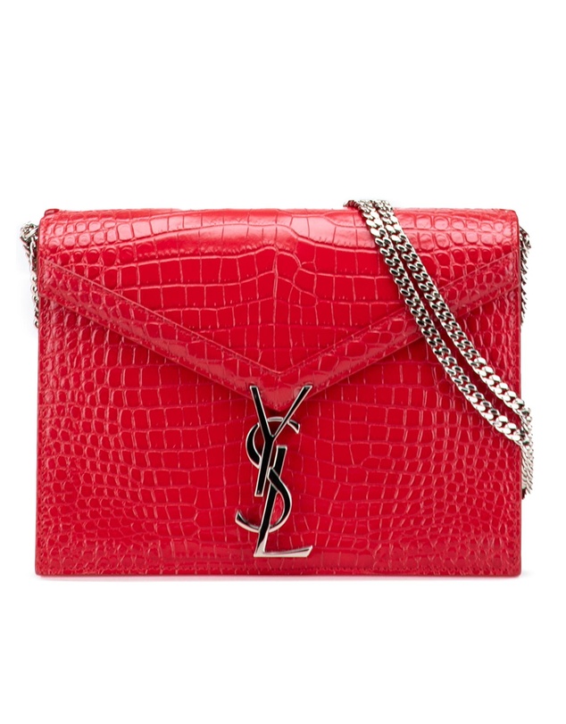 Pre-Loved by Azura Reborn - Pre-Loved Croc Embossed Leather Monogram Cassandra Clasp Bag
