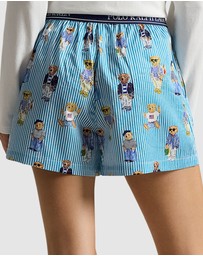 Polo Ralph Lauren - Polo Bear Print Striped Cotton Boxer Short