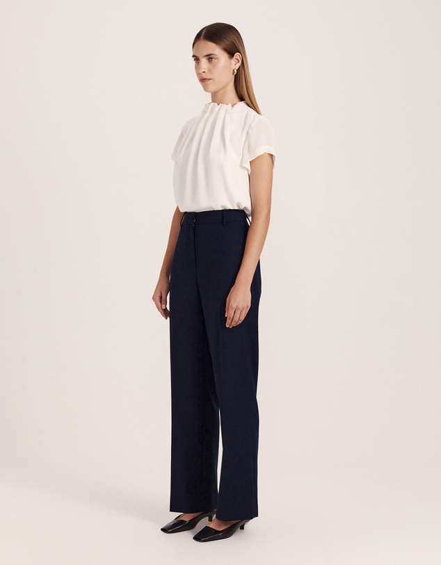 SABA - Willa High Neck Short Sleeve Top