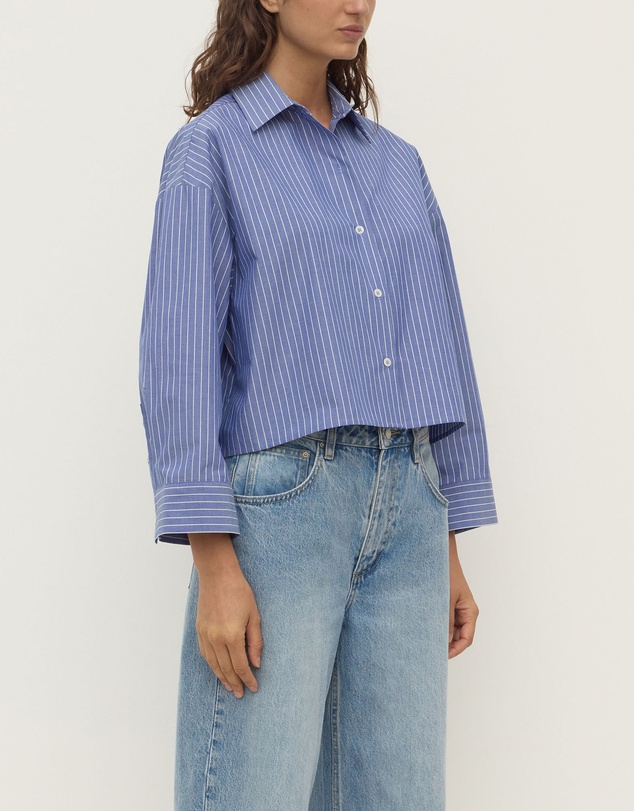 Assembly Label - Anais Stripe Cropped Shirt
