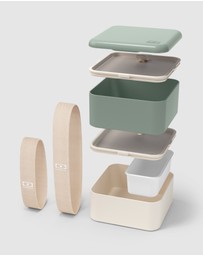 Monbento - Monbento Mb Square Bento Box - Bi-Colour Green