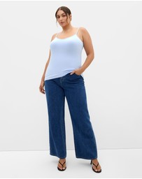 City Chic - Plus size Chloe Basic Cami - soft blue